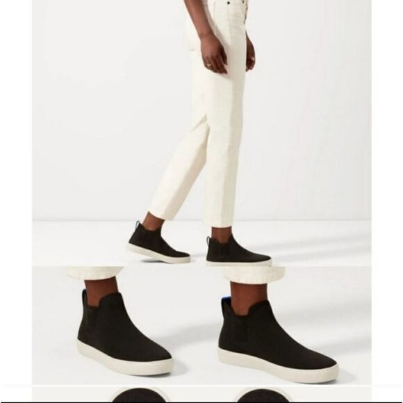 Rothy’s The Chelsea Boot Black Sz 6.5 - Picture 1 of 13